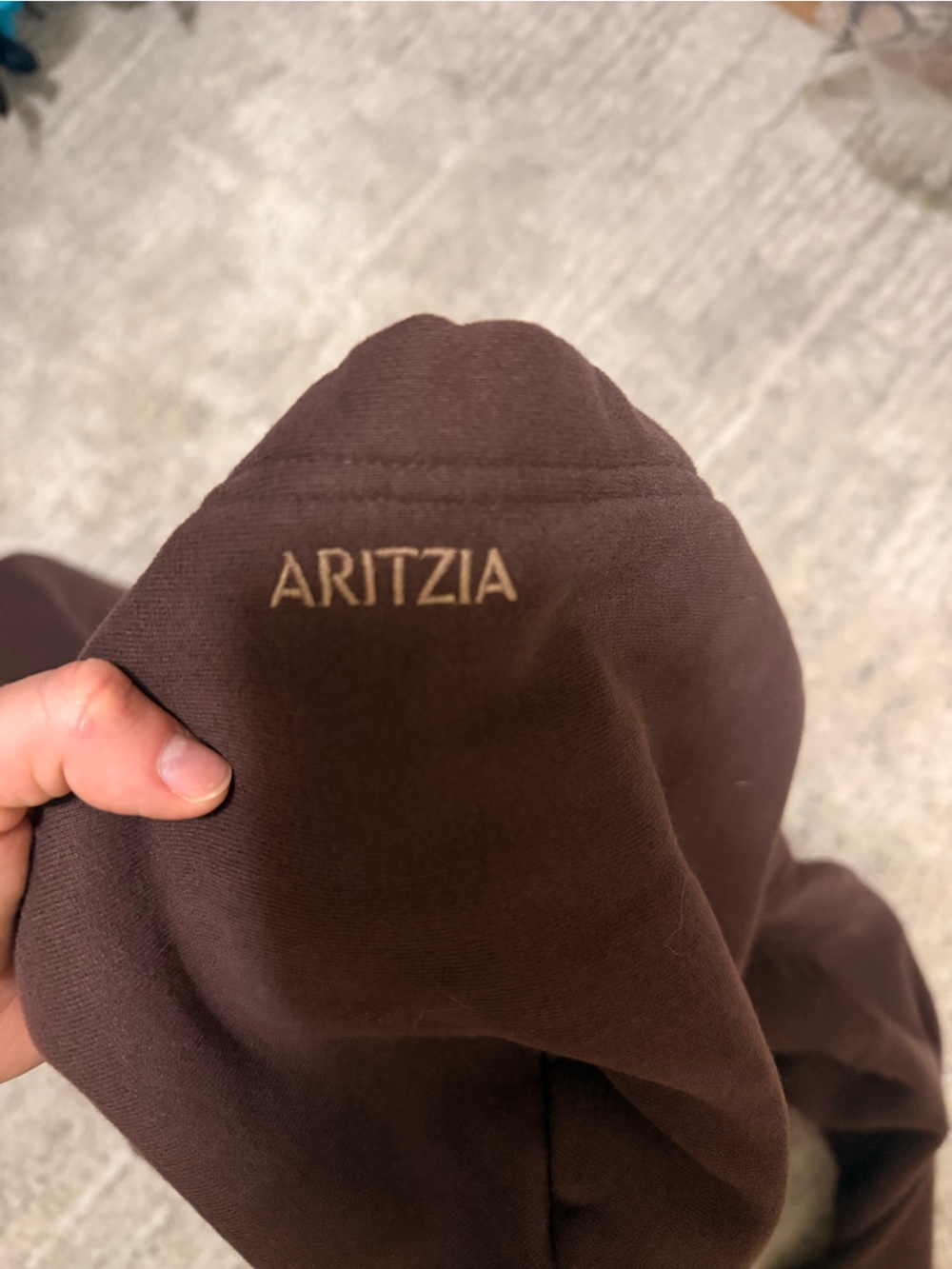 Aritzia Women’s Dark Brown Hooded Pullover Sweater - Picture 3 of 5